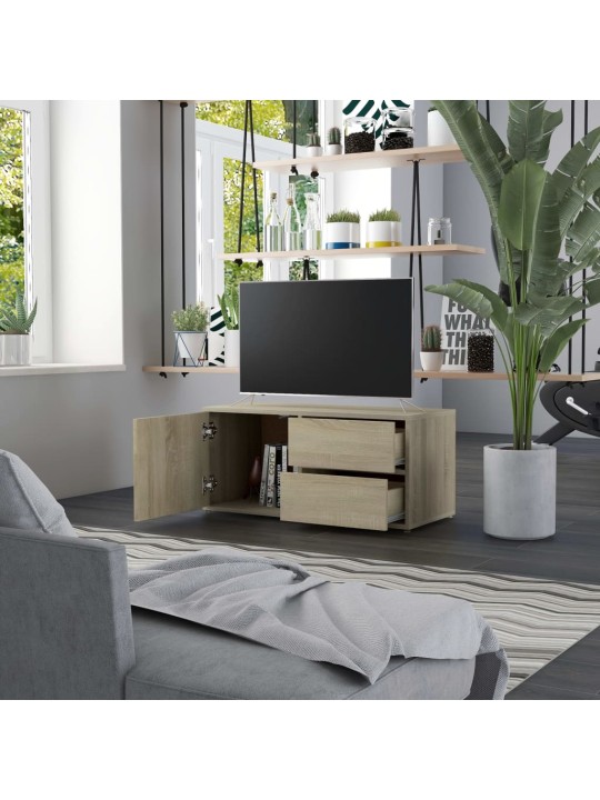 TV stolek dub sonoma 80 x 34 x 36 cm kompozitní dřevo