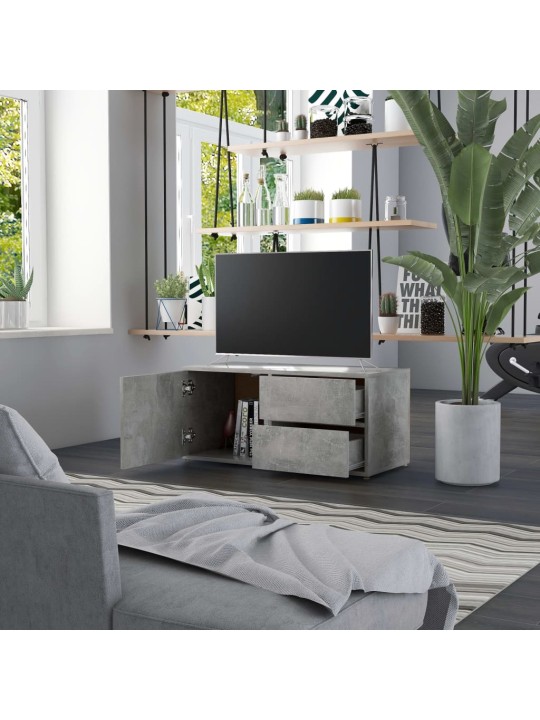 TV stolek betonově šedý 80 x 34 x 36 cm kompozitní dřevo