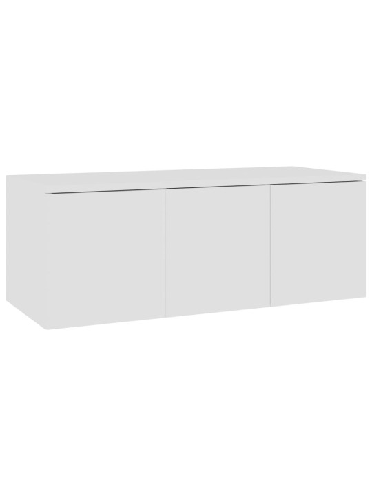 TV stolek bílý 80 x 34 x 30 cm kompozitní dřevo