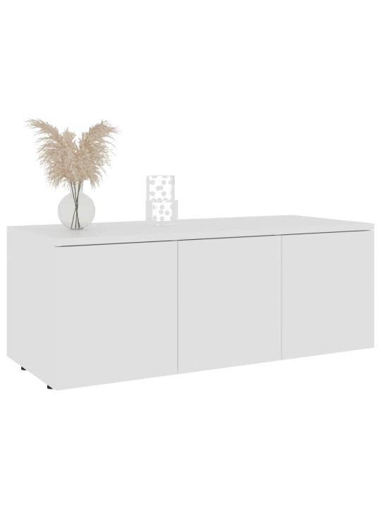 TV stolek bílý 80 x 34 x 30 cm kompozitní dřevo