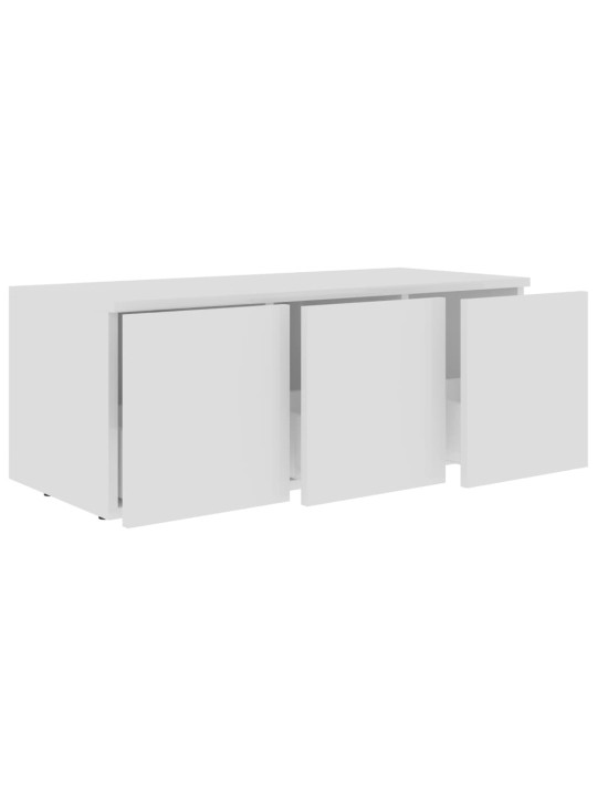 TV stolek bílý 80 x 34 x 30 cm kompozitní dřevo