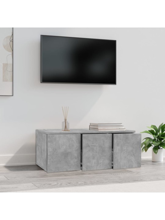 TV stolek betonově šedý 80 x 34 x 30 cm kompozitní dřevo