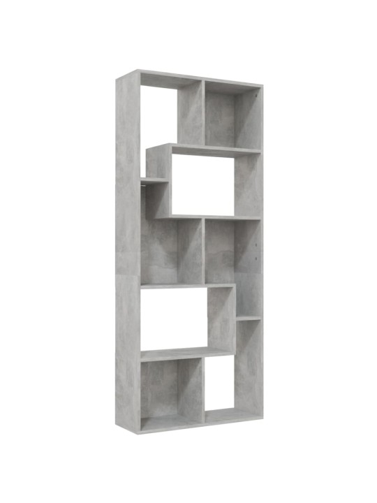 Knihovna betonově šedá 67 x 24 x 161 cm kompozitní dřevo