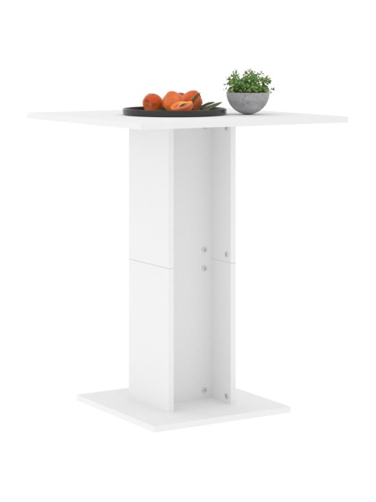 Bistro stolek bílý 60 x 60 x 75 cm kompozitní dřevo