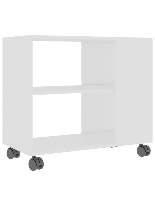 Odkládací stolek bílý 70 x 35 x 55 cm kompozitní dřevo