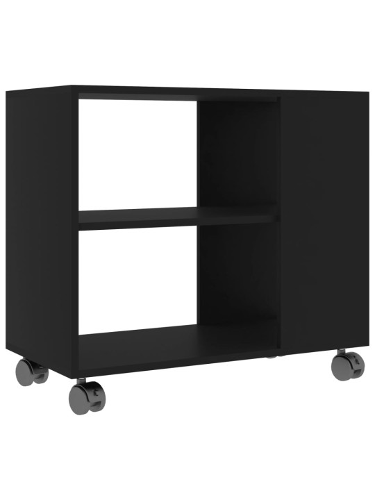 Odkládací stolek černý 70 x 35 x 55 cm kompozitní dřevo