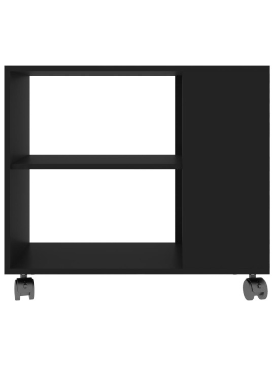 Odkládací stolek černý 70 x 35 x 55 cm kompozitní dřevo