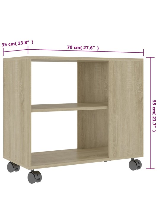 Odkládací stolek sonoma dub 70x35x55 cm kompozitní dřevo