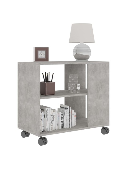 Odkládací stolek betonově šedý 70x35x55 cm kompozitní dřevo