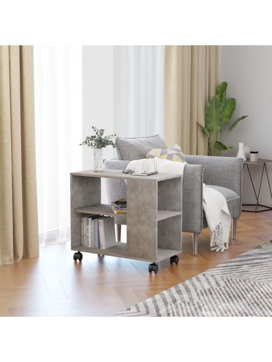 Odkládací stolek betonově šedý 70x35x55 cm kompozitní dřevo