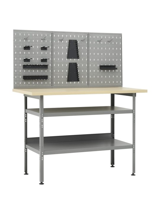 Pracovní stůl se třemi nástěnnými panely