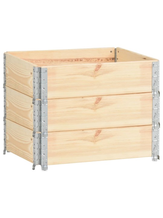 Paletové nástavce 3 ks 60 x 80 cm masivní borové dřevo