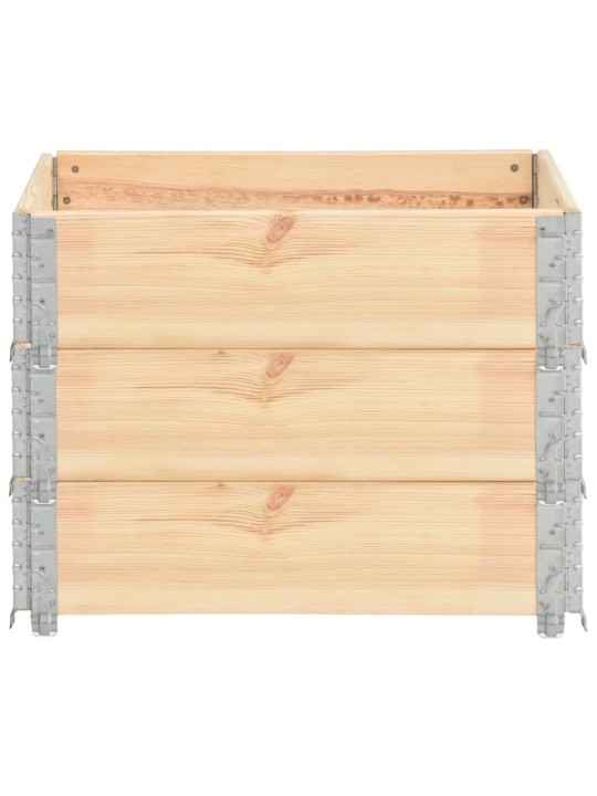 Paletové nástavce 3 ks 60 x 80 cm masivní borové dřevo