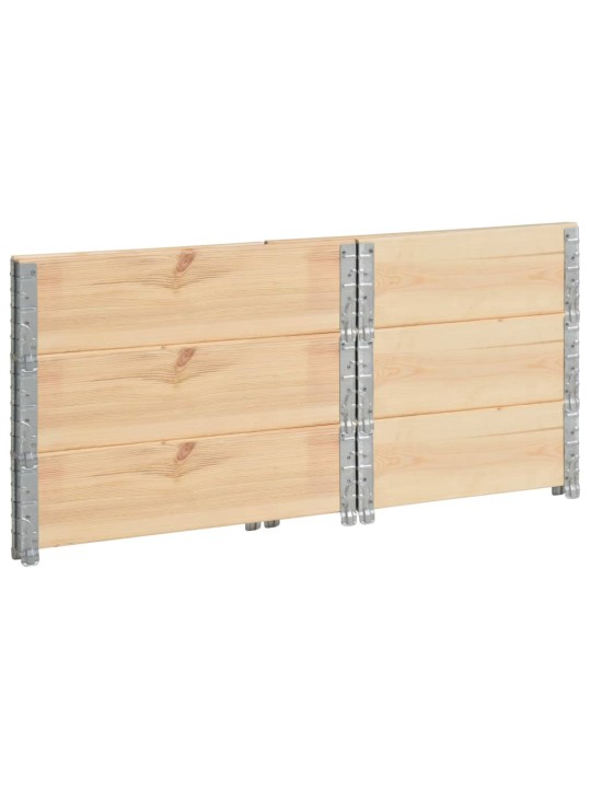Paletové nástavce 3 ks 60 x 80 cm masivní borové dřevo