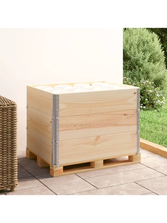 Paletové nástavce 3 ks 60 x 80 cm masivní borové dřevo