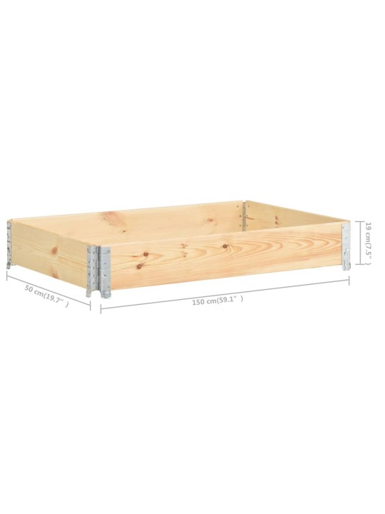 Paletový nástavec 50 x 150 cm masivní borové dřevo