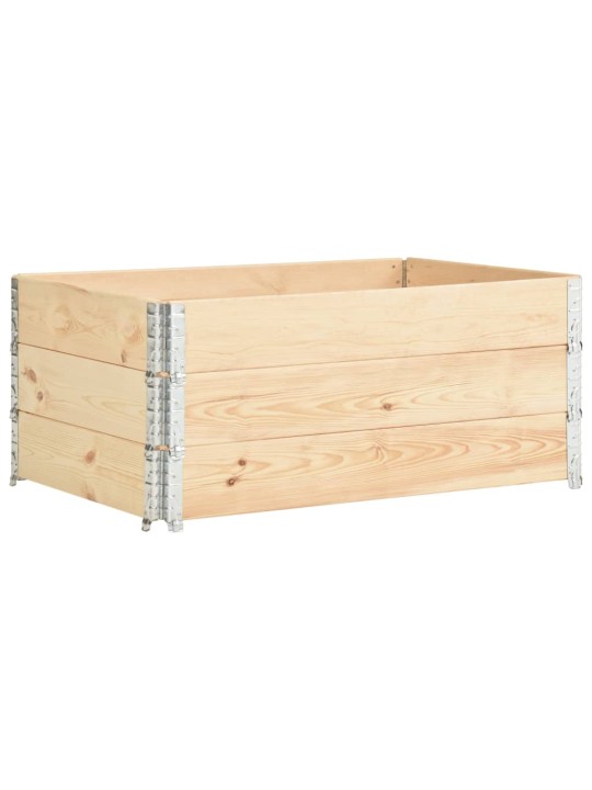 Paletové nástavce 3 ks 100 x 150 cm masivní borové dřevo