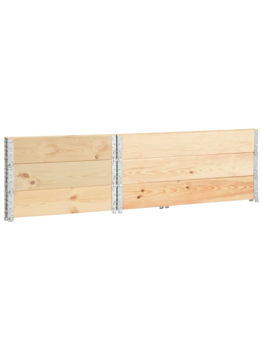 Paletové nástavce 3 ks 100 x 150 cm masivní borové dřevo