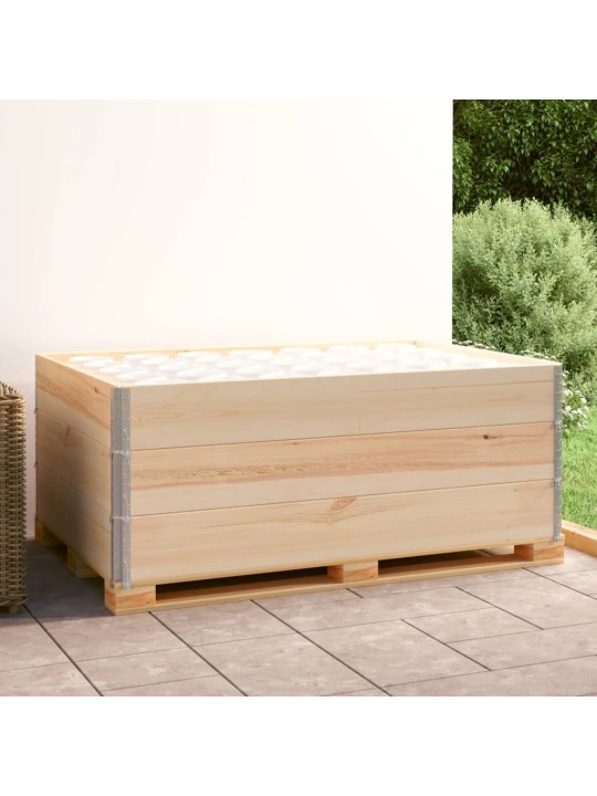 Paletové nástavce 3 ks 100 x 150 cm masivní borové dřevo