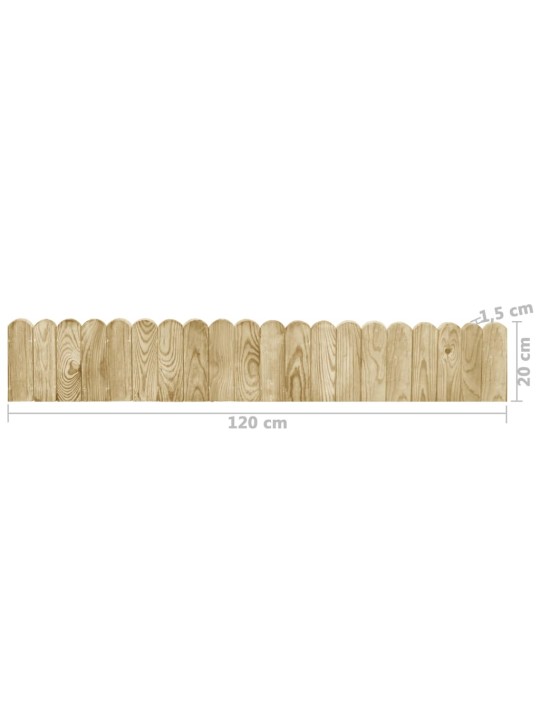 Trávníkové lemy 3 ks 120 cm impregnované borové dřevo