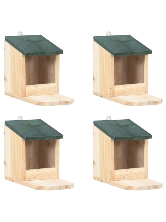 Domeček pro veverky 4 ks jedlové dřevo