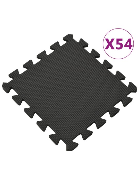 Podložka puzzle 54 ks 4,86 m² EVA pěna černá