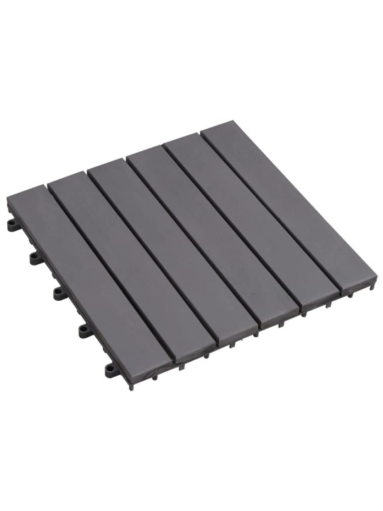 Terasové dlaždice 30 ks šedé 30 x 30 cm masivní akáciové dřevo