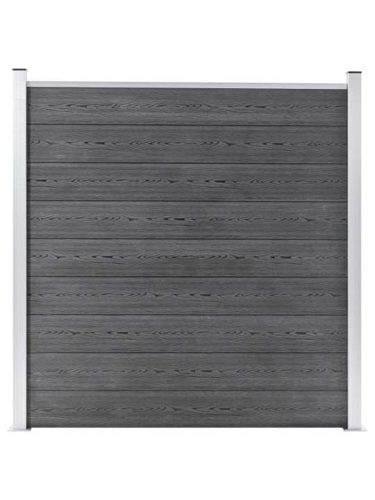 Plotová sada z WPC 1 čtvercový + 1 šikmý díl 273 x 186 cm šedá