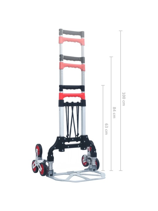 Skládací schodišťový rudl 70 kg hliník stříbrný