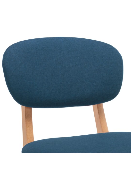 Barové židle 2 ks modré textil