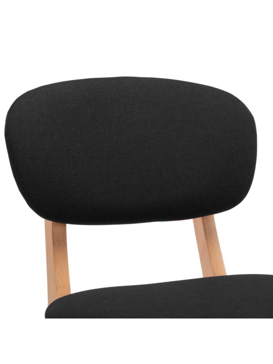 Barové židle 2 ks černé textil