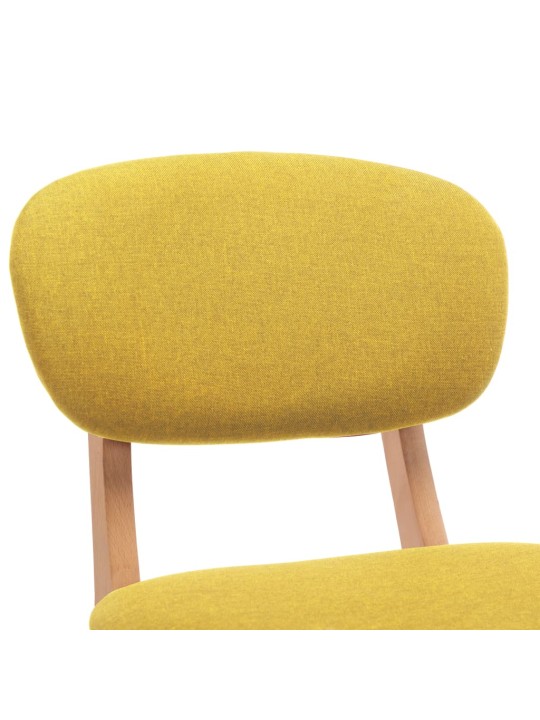 Barové židle 2 ks hořčicově žluté textil