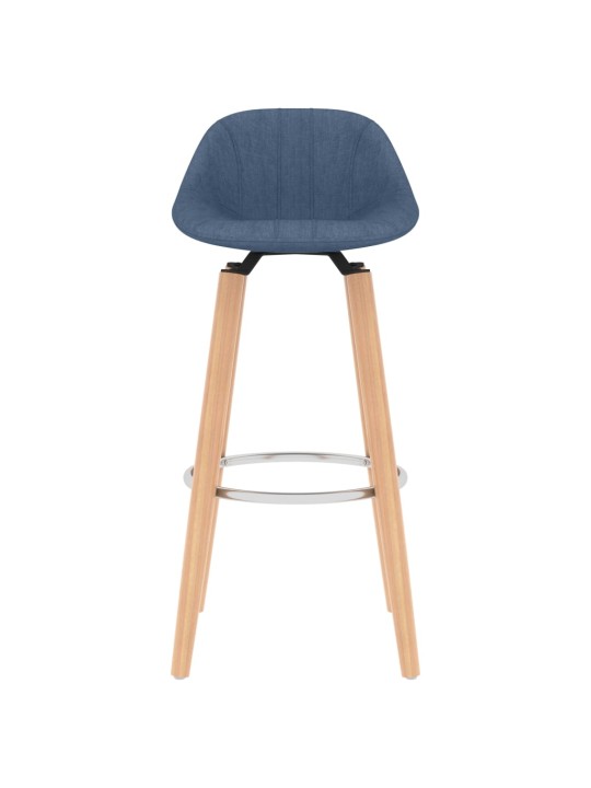 Barové židle 2 ks modré textil