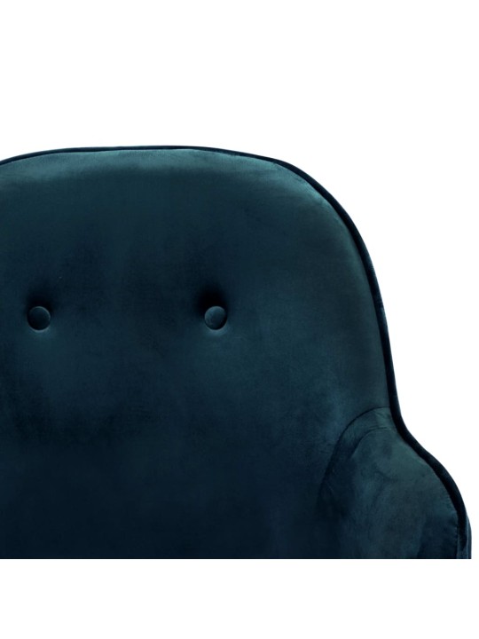 Houpací židle modrá samet