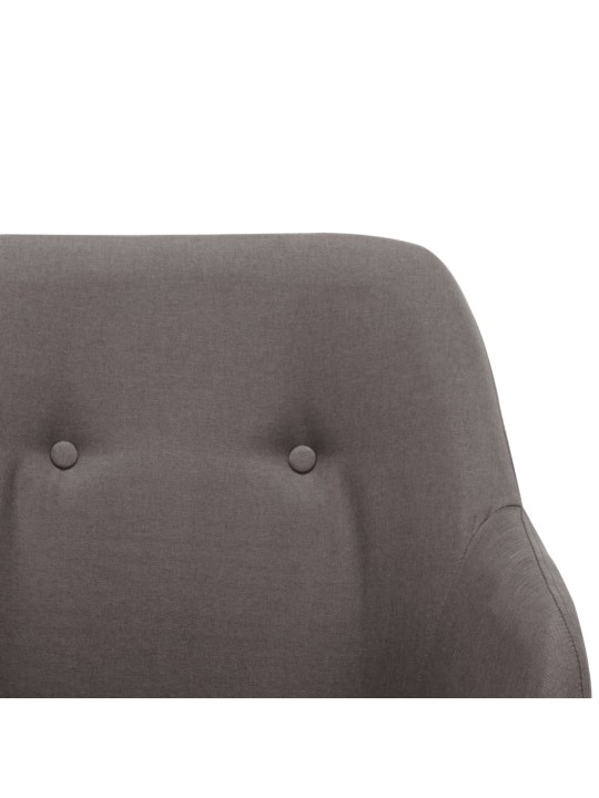 Houpací křeslo světle šedé textil