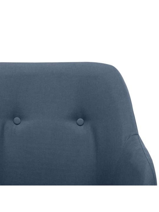 Houpací křeslo modré textil