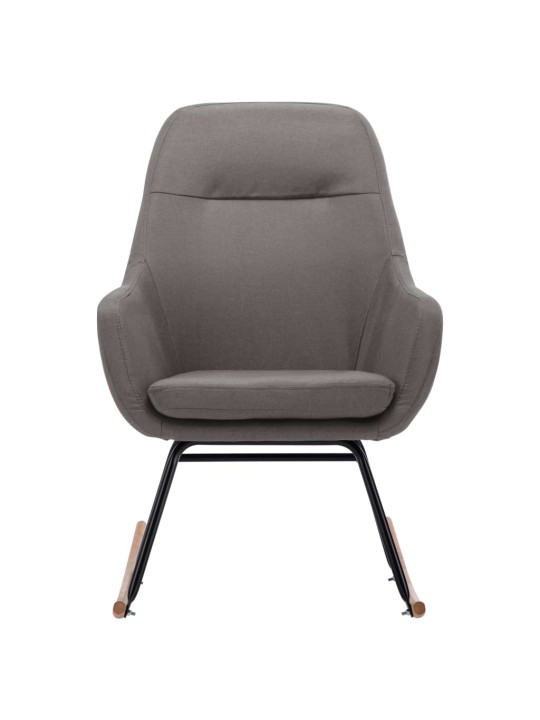 Houpací křeslo světle šedé textil