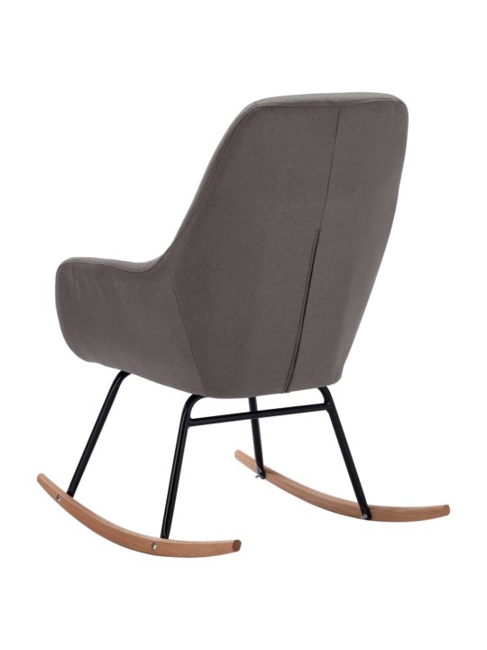 Houpací křeslo světle šedé textil
