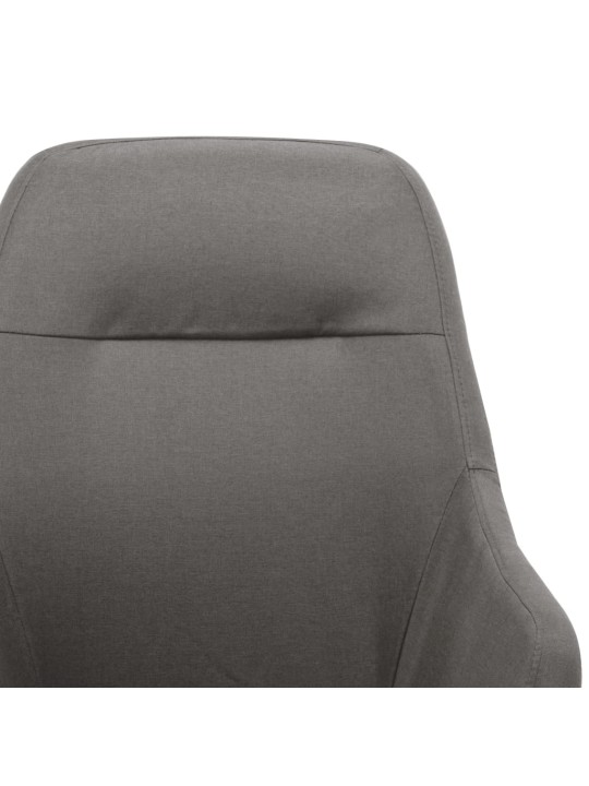 Houpací křeslo světle šedé textil