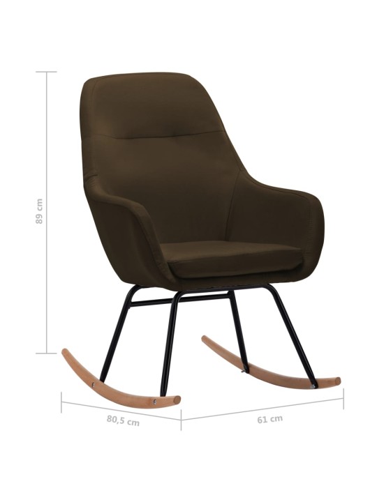 Houpací křeslo hnědé textil