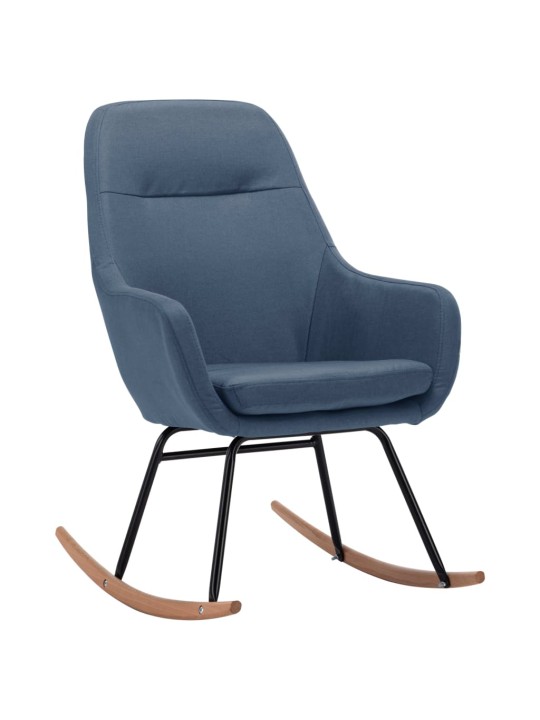 Houpací křeslo modré textil