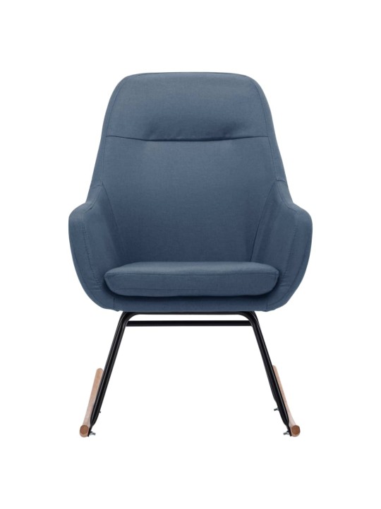 Houpací křeslo modré textil