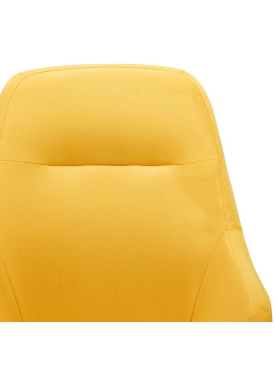 Houpací křeslo hořčicově žluté textil