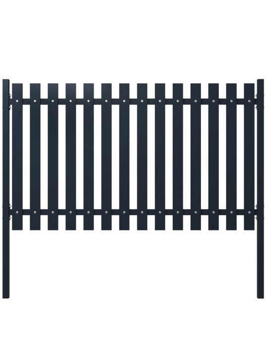 Plotový panel antracit 174,5 x 100 cm práškově lakovaná ocel