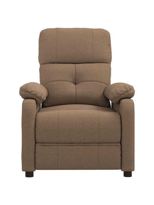 Polohovací křeslo hnědé textil