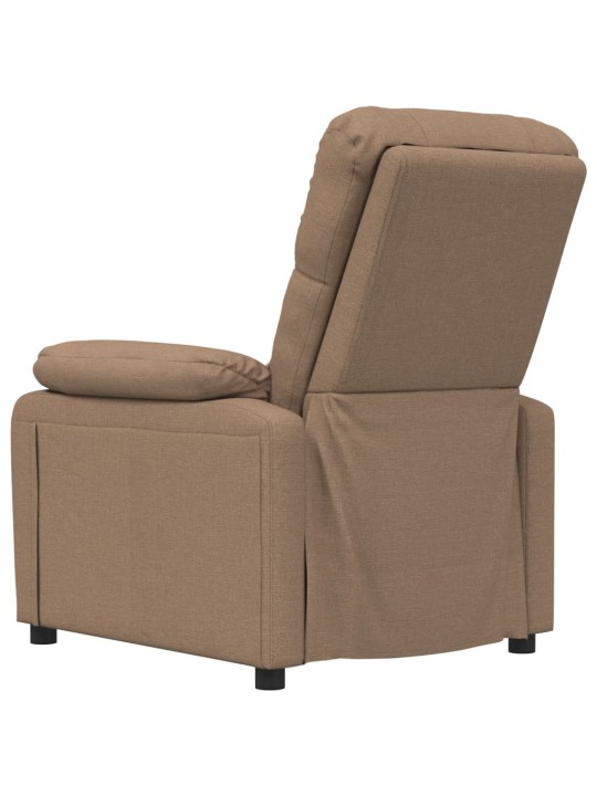Polohovací křeslo hnědé textil