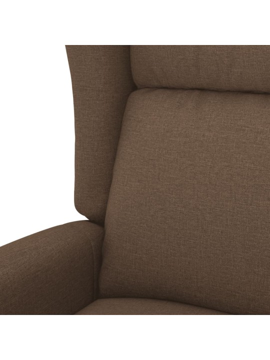 zvedací křeslo hnědé textil