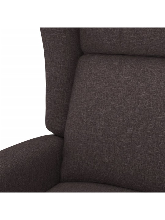Zvedací křeslo tmavě hnědé textil