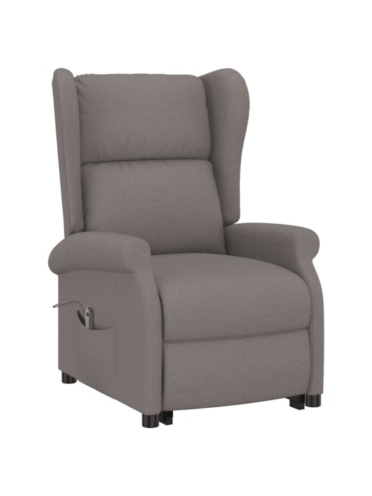 Zvedací křeslo taupe textil