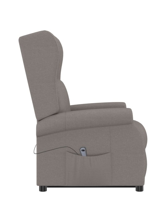 Zvedací křeslo taupe textil